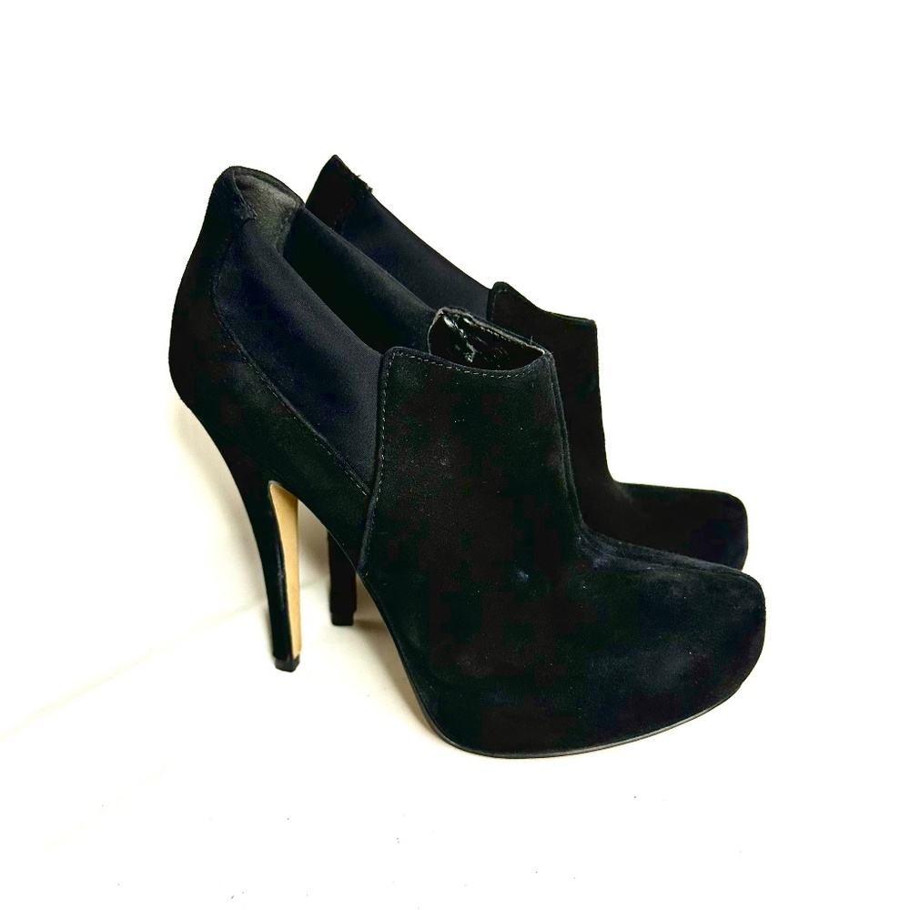 Jessica Simpson Black Suede High Heel Ankle Booties